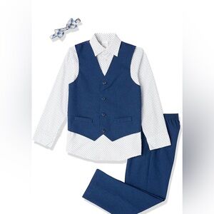 Van Heusen Blue and White Kids 4 PCs.Matching Set
